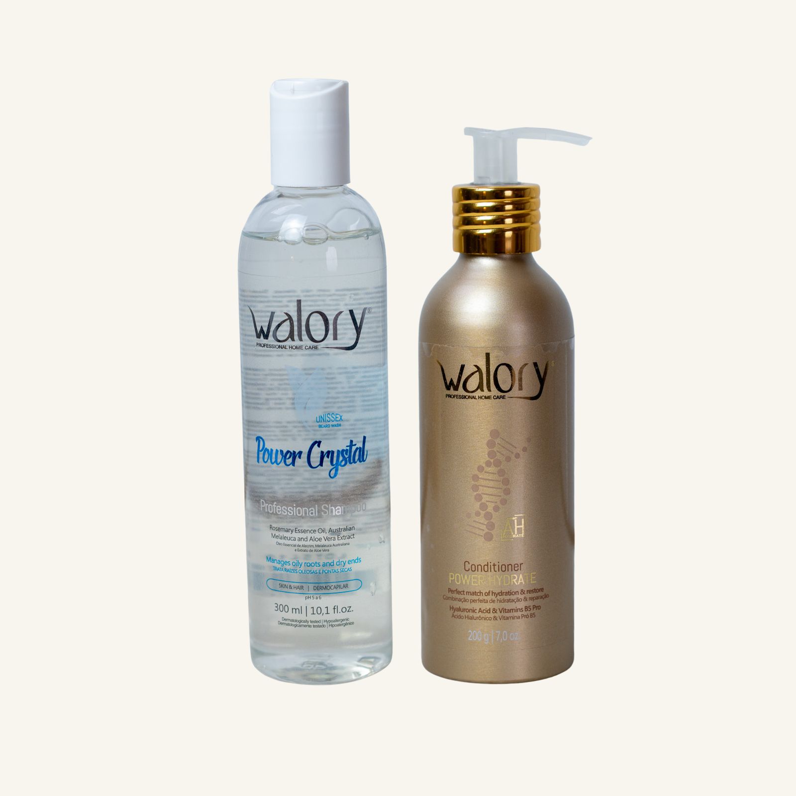 SHAMPOO CRYSTAL E CONDICIONADOR HYDRATE